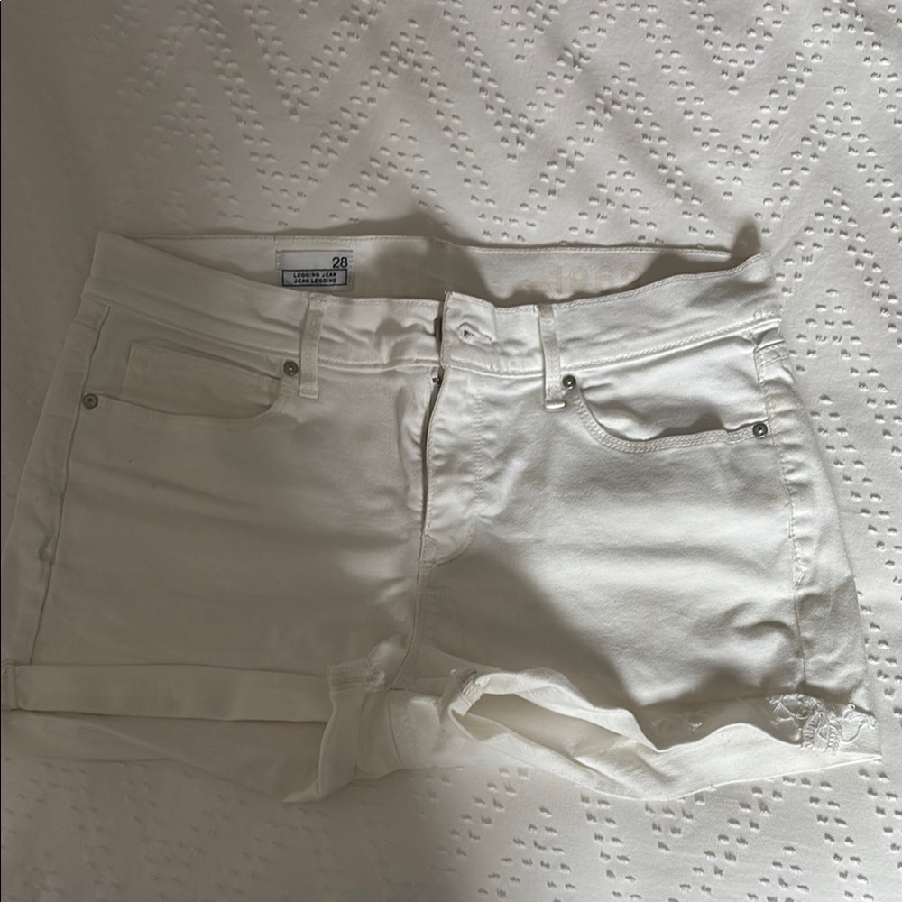 Women's White Denim Shorts